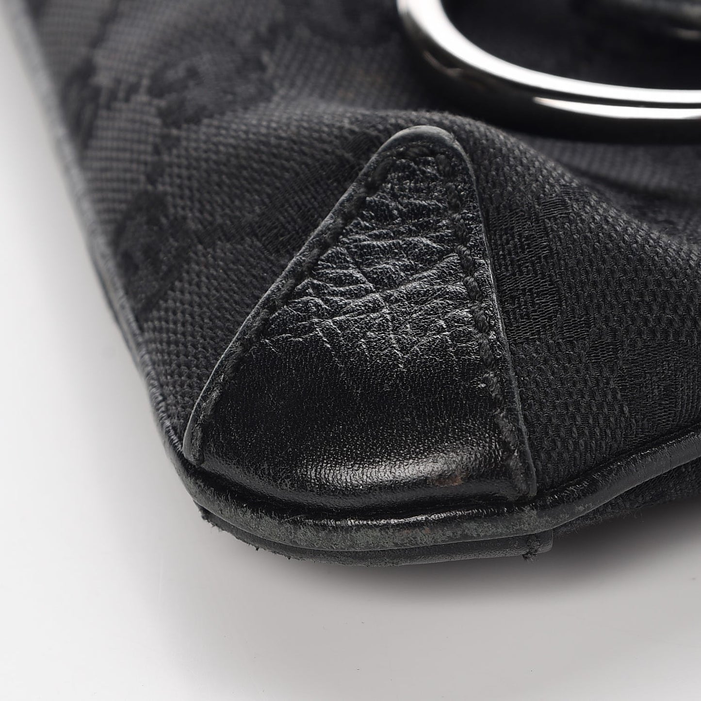 Monogram Horsebit Chain Clutch Black
