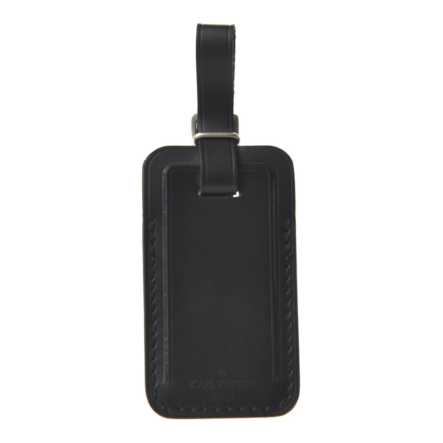 Calfskin Small Luggage Tag Black