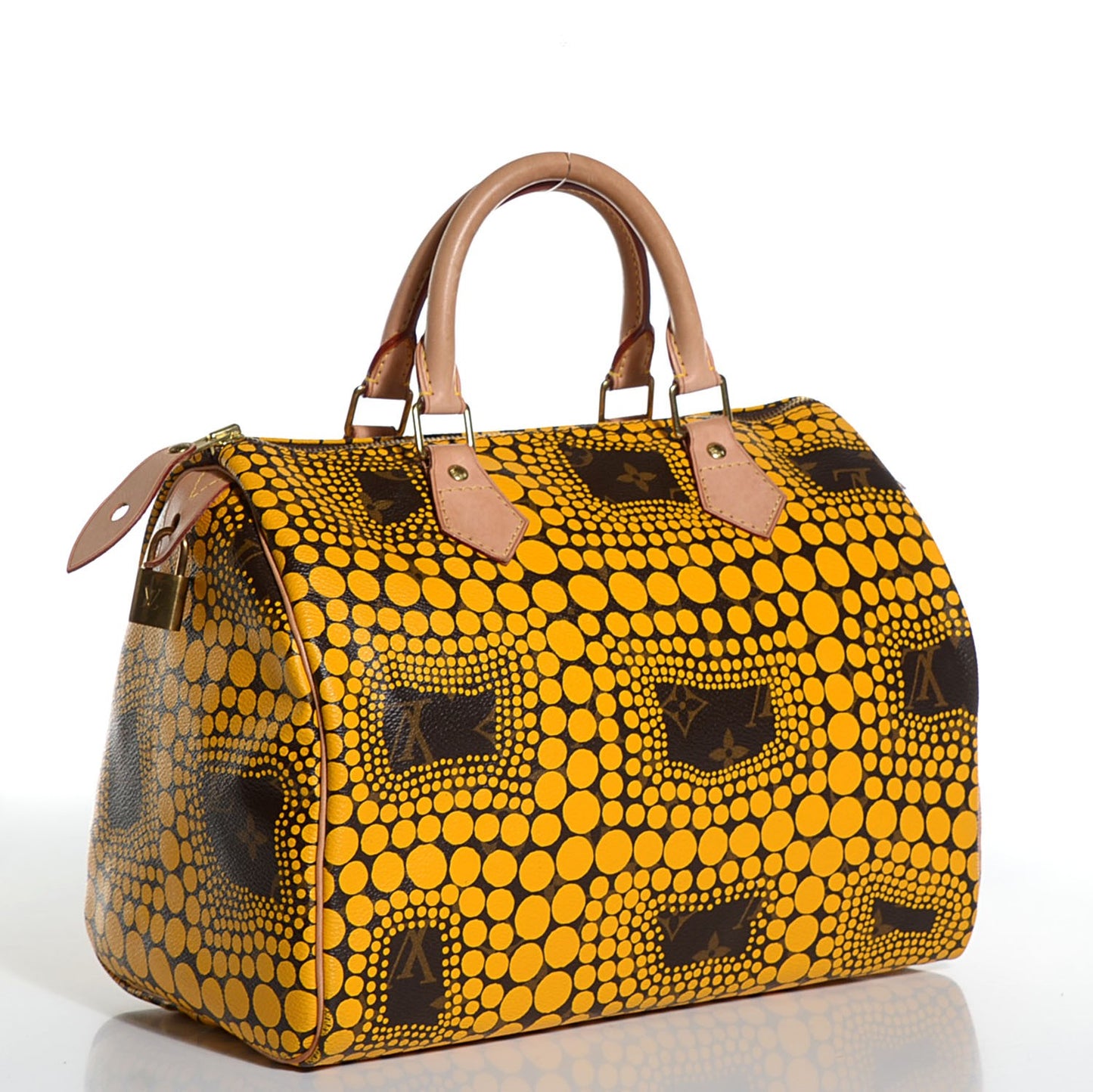 Monogram Kusama Town Speedy 30 Yellow