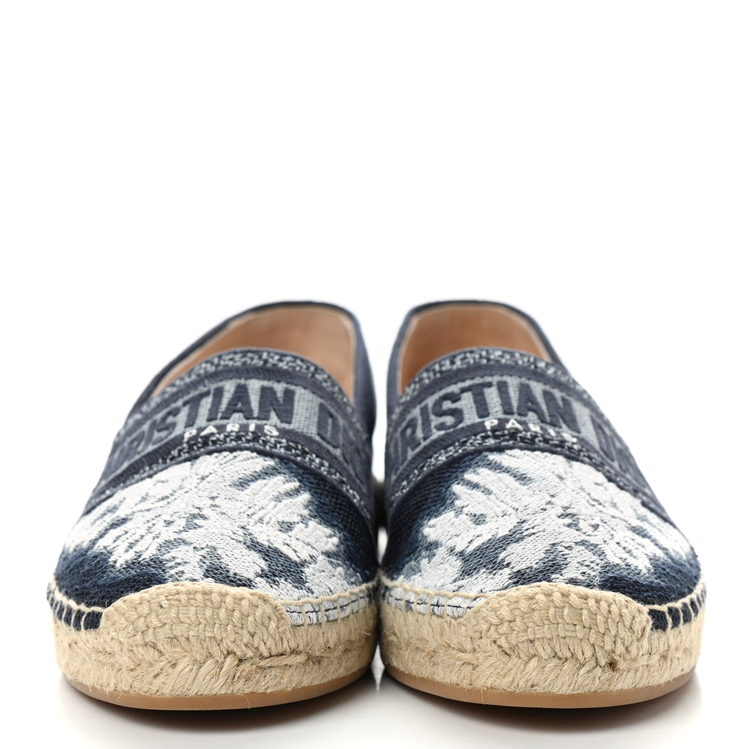 Christian Dior Canvas Tie and Dior Embroidered Granville 15mm Espadrilles 39 Denim 2 of 9