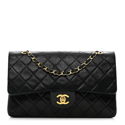 Chanel Lambskin Quilted Medium Double Flap Black 1 of 15