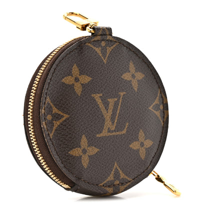 Louis Vuitton Monogram 2021 Christmas Animation Japanese Garden Round Coin Purse Wisteria Pink 3 of 7