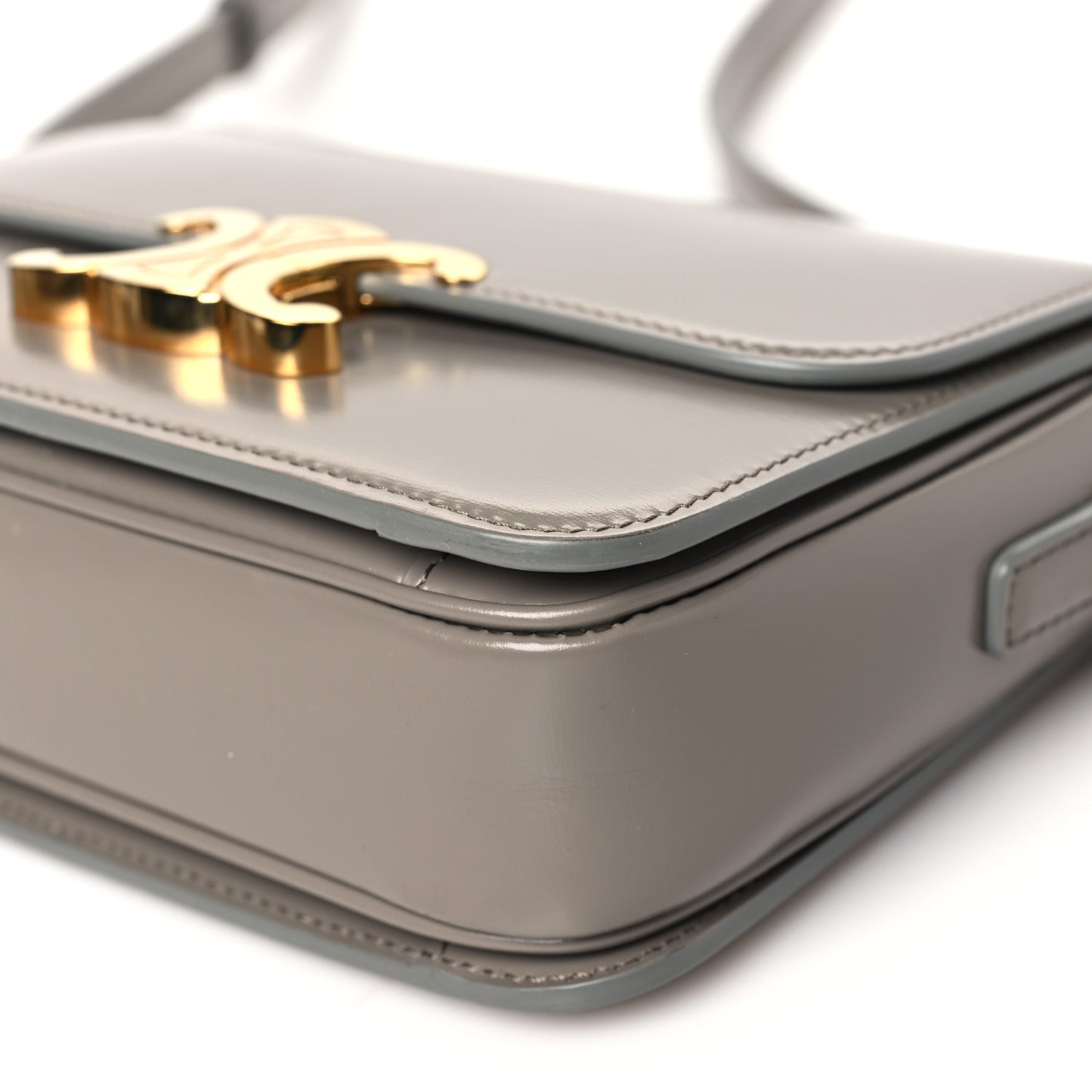 Shiny Calfskin Small Triomphe Pebble