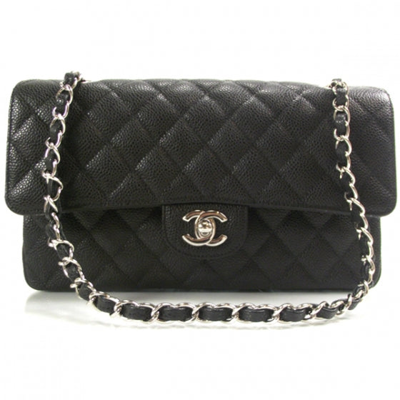 Chanel Caviar Quilted Medium Double Flap Black 1 of 11