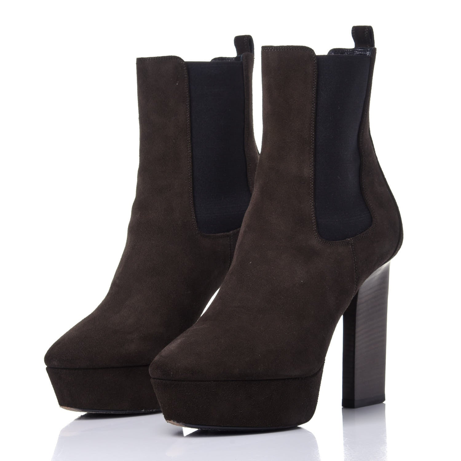 Saint Laurent Suede Vika 95 Chelsea Boot 39 Haunting Green 3 of 12