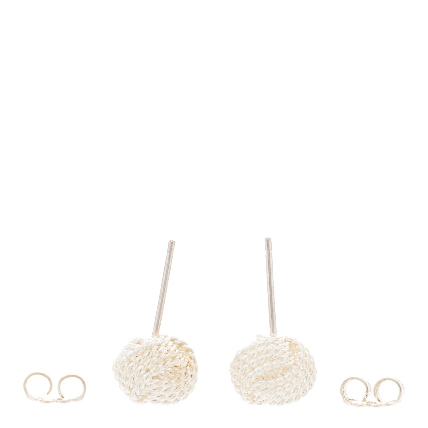 Tiffany Sterling Silver Twist Knot Earrings 3 of 4