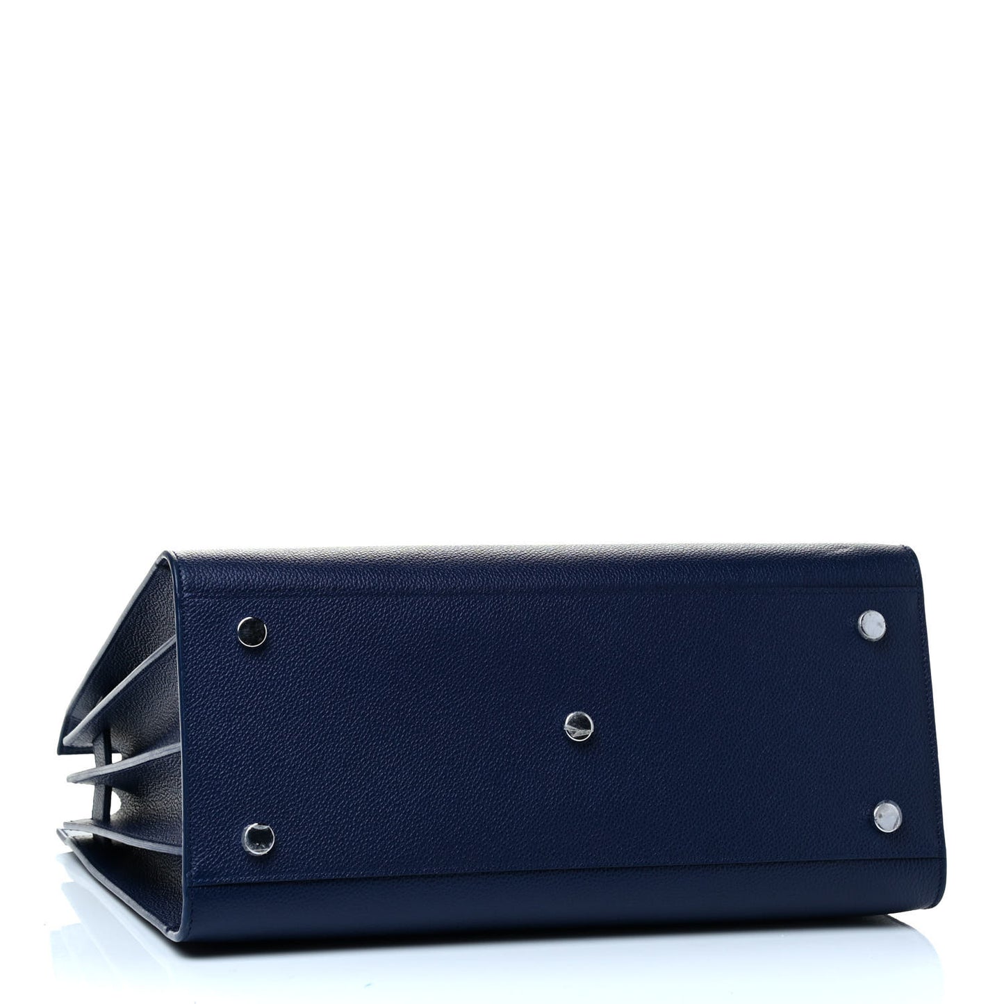 Grained Calfskin Small Sac De Jour Navy