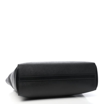 Prada Saffiano Soft Calfskin Zippered Tote Black 4 of 10