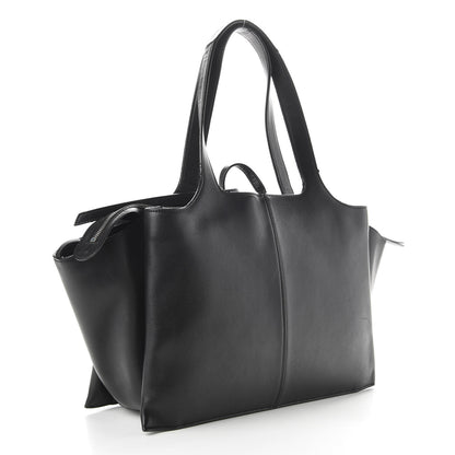 Celine Supple Natural Calfskin Medium Tri-Fold Bag Black 3 of 12