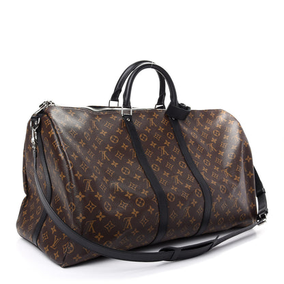 Louis Vuitton Monogram Macassar Keepall Bandouliere 55 2 of 9