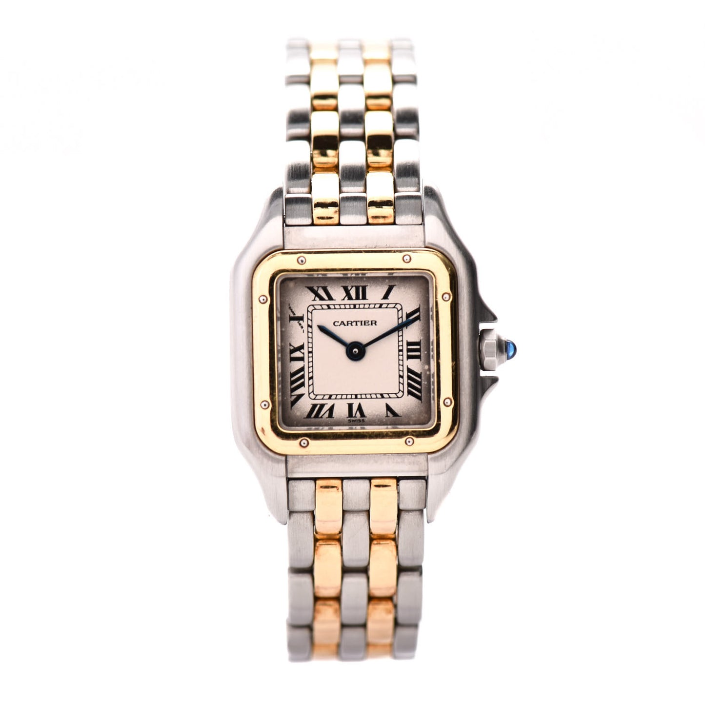 Stainless Steel 18K Yellow Gold 22mm Panthere Quartz Watch