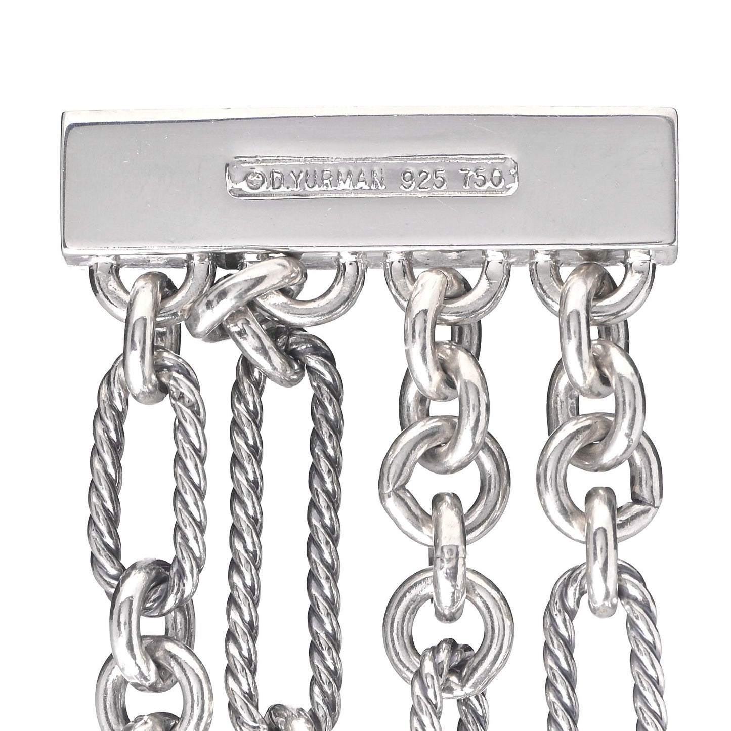 Sterling Silver 18K Yellow Gold 4 Strand Bracelet