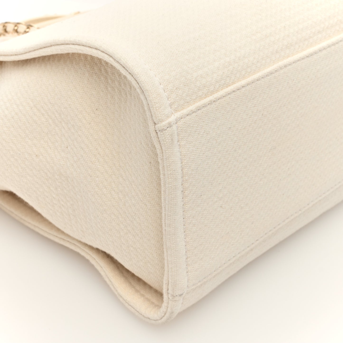 Mixed Fibers Small Deauville Tote White
