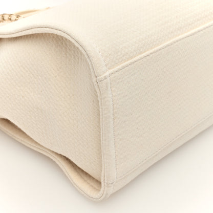 Chanel Mixed Fibers Small Deauville Tote White 10 of 11
