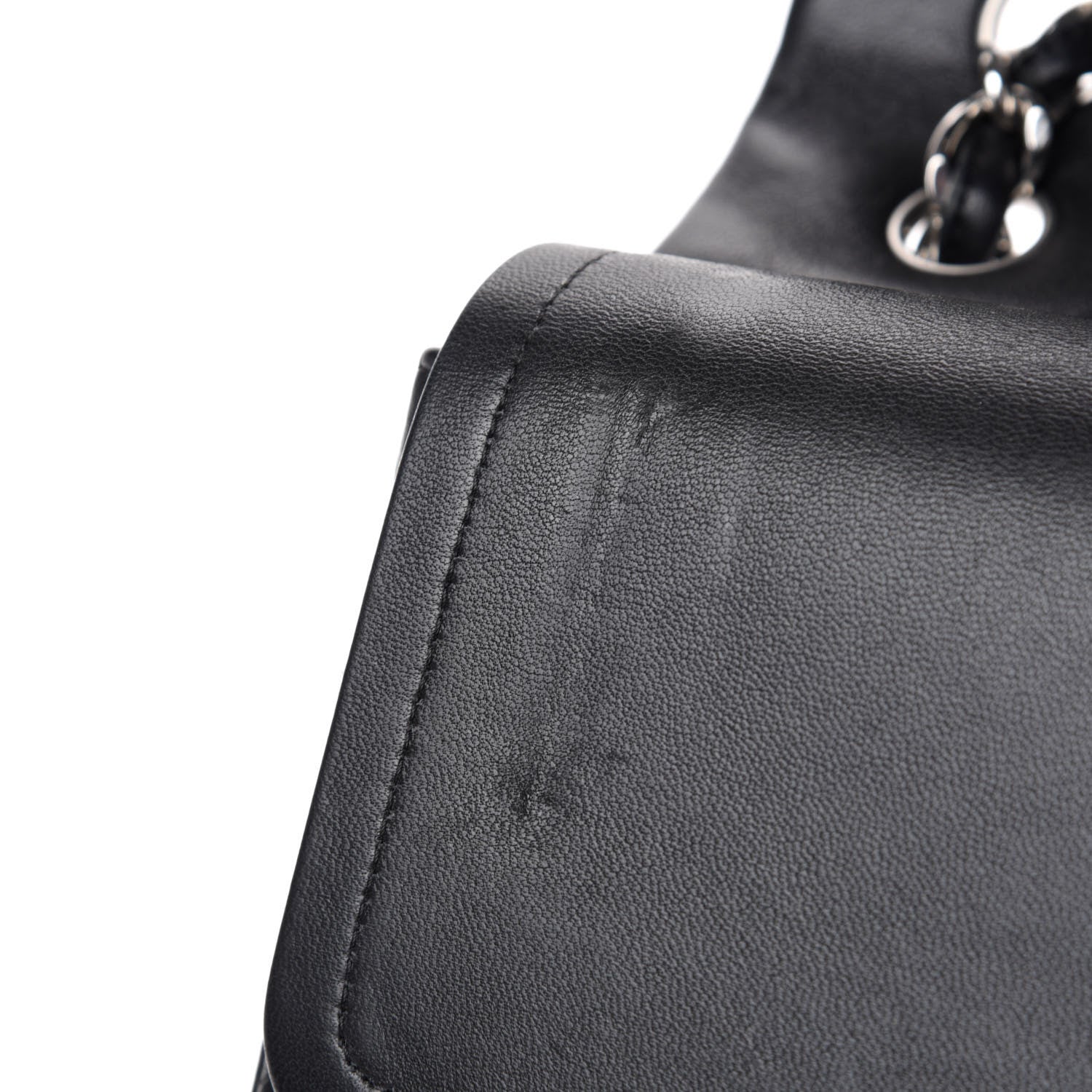 Chanel Lambskin Quilted Jumbo Double Flap Black 9 of 17