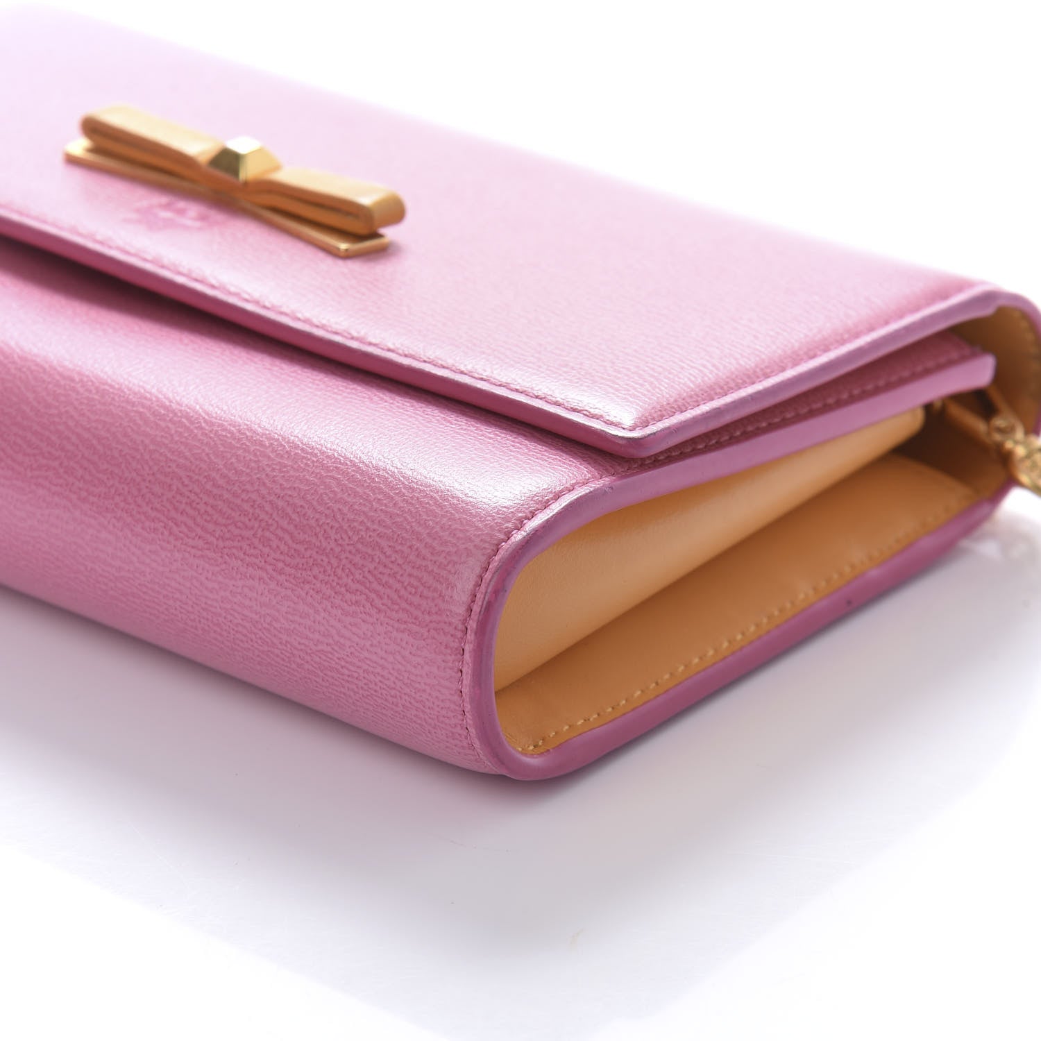 MCM Grained Calfskin Large Mina Chain Crossbody Blush Pink 7 of 9