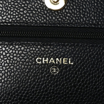 Chanel Caviar Quilted Wallet on Chain WOC Black 6 of 9