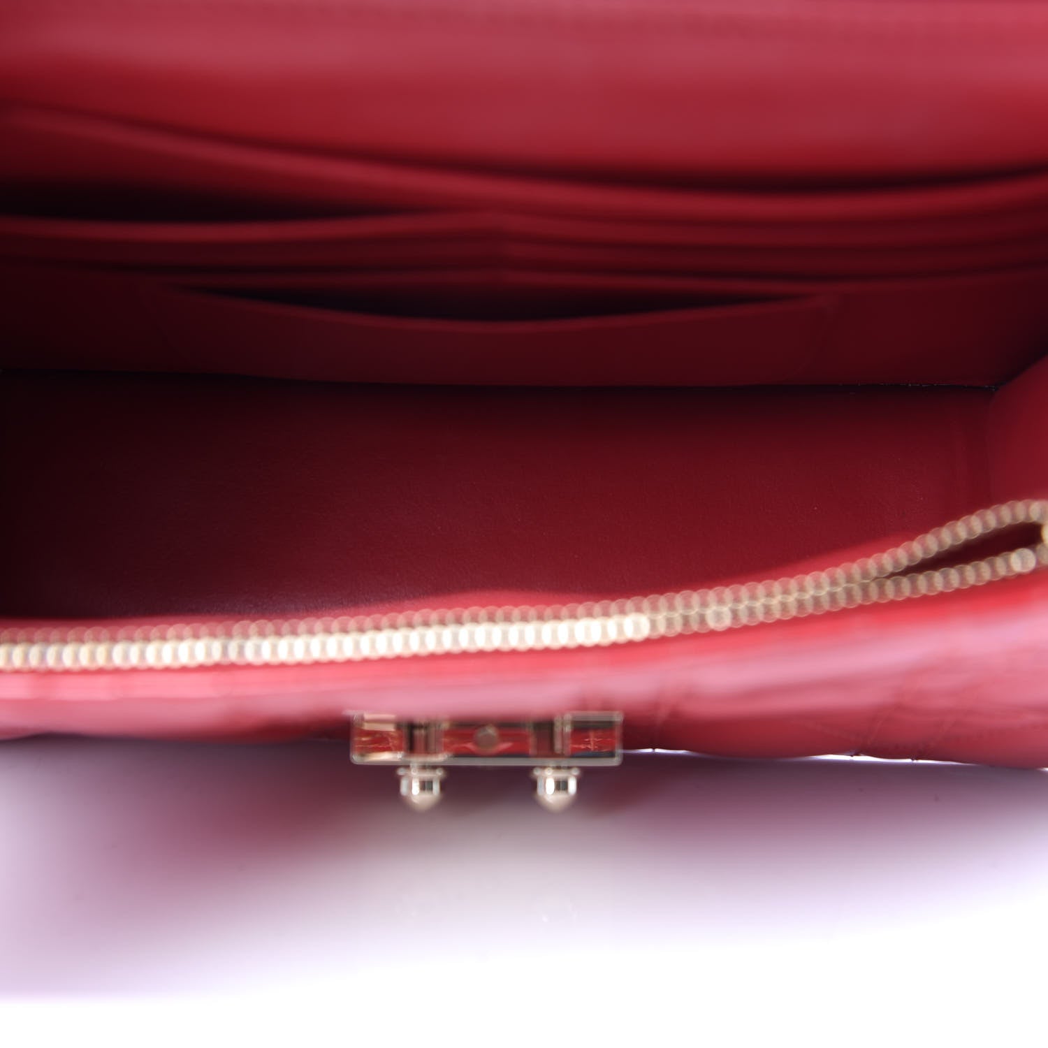 Christian Dior Patent Cannage Miss Dior Promenade Pouch Red 5 of 11