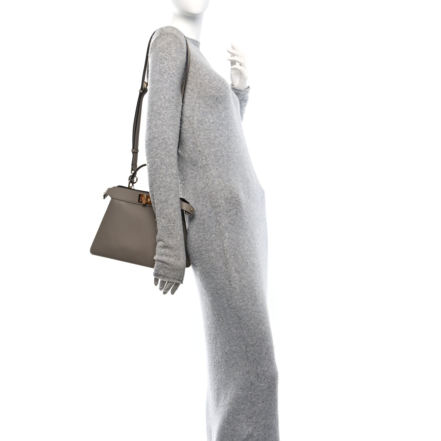 Fendi Vitello Seta Shiny Nappa Plexiglass Bi-Color Small Peekaboo I SEE U Satchel Tartaruga Black 2 of 12