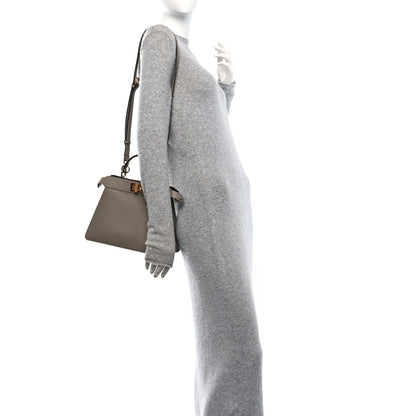 Fendi Vitello Seta Shiny Nappa Plexiglass Bi-Color Small Peekaboo I SEE U Satchel Tartaruga Black 2 of 12