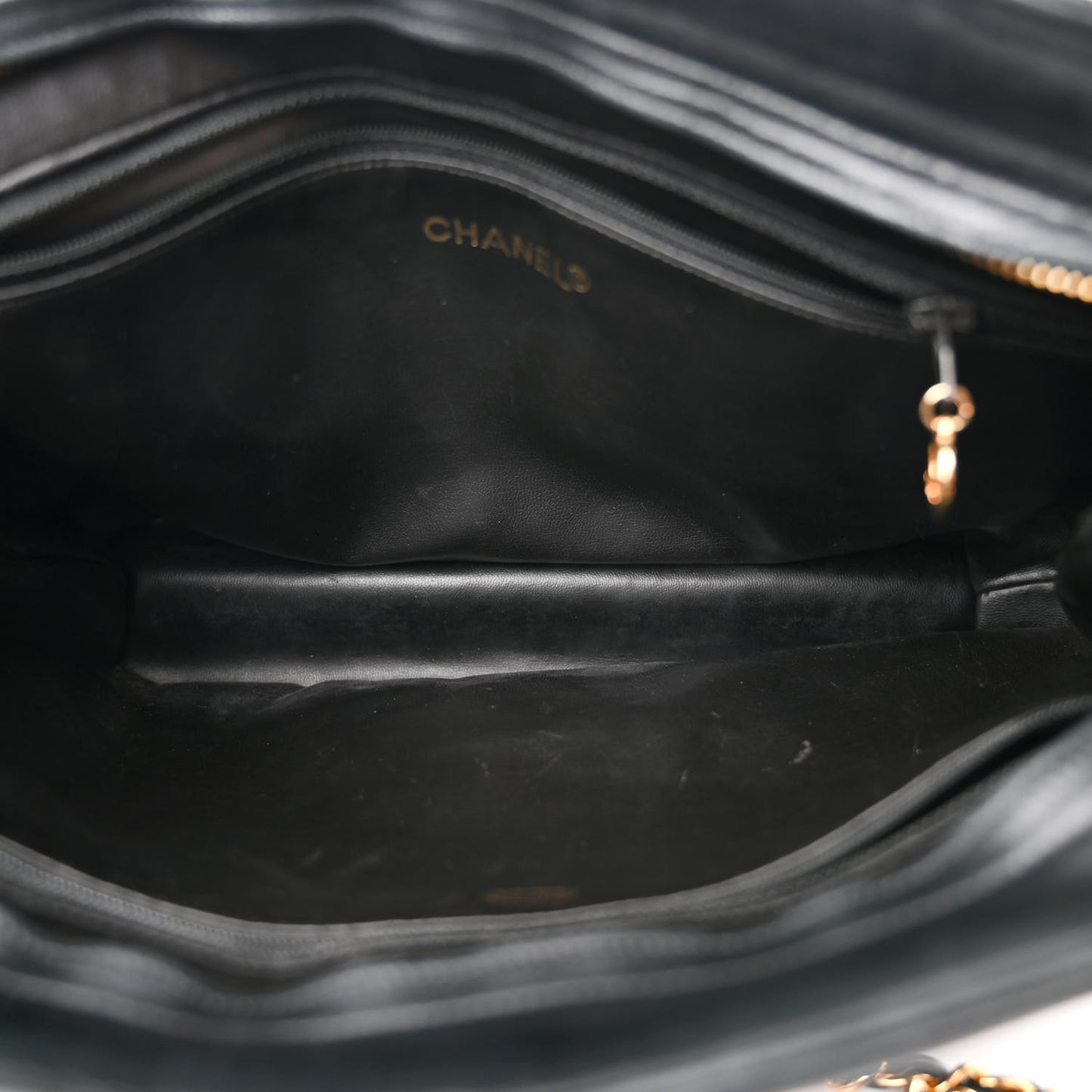 Lambskin Quilted Shoulder Bag Black