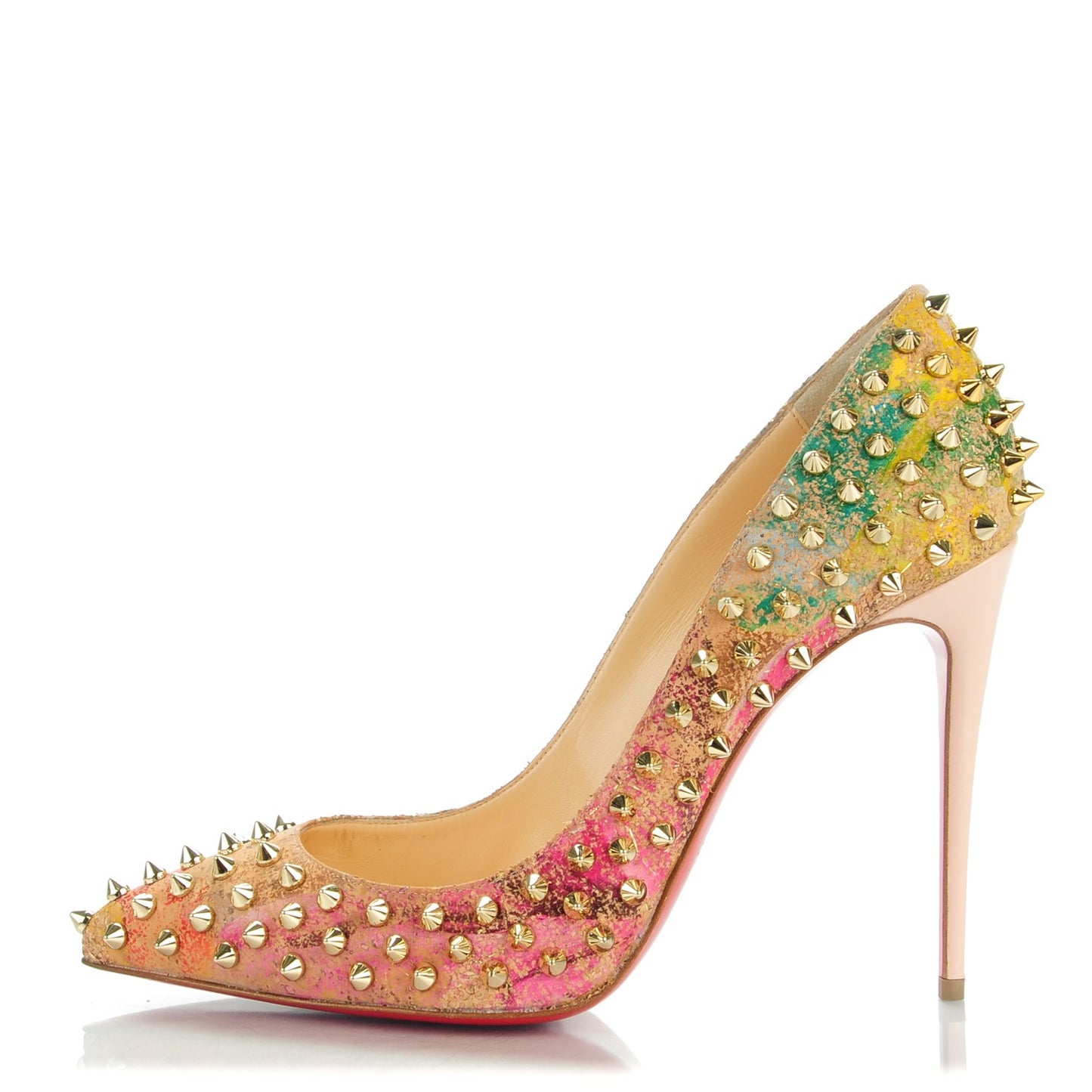 Cork Patent Bloom Print Follies Spikes 100 Pumps 39.5 Version Multicolor