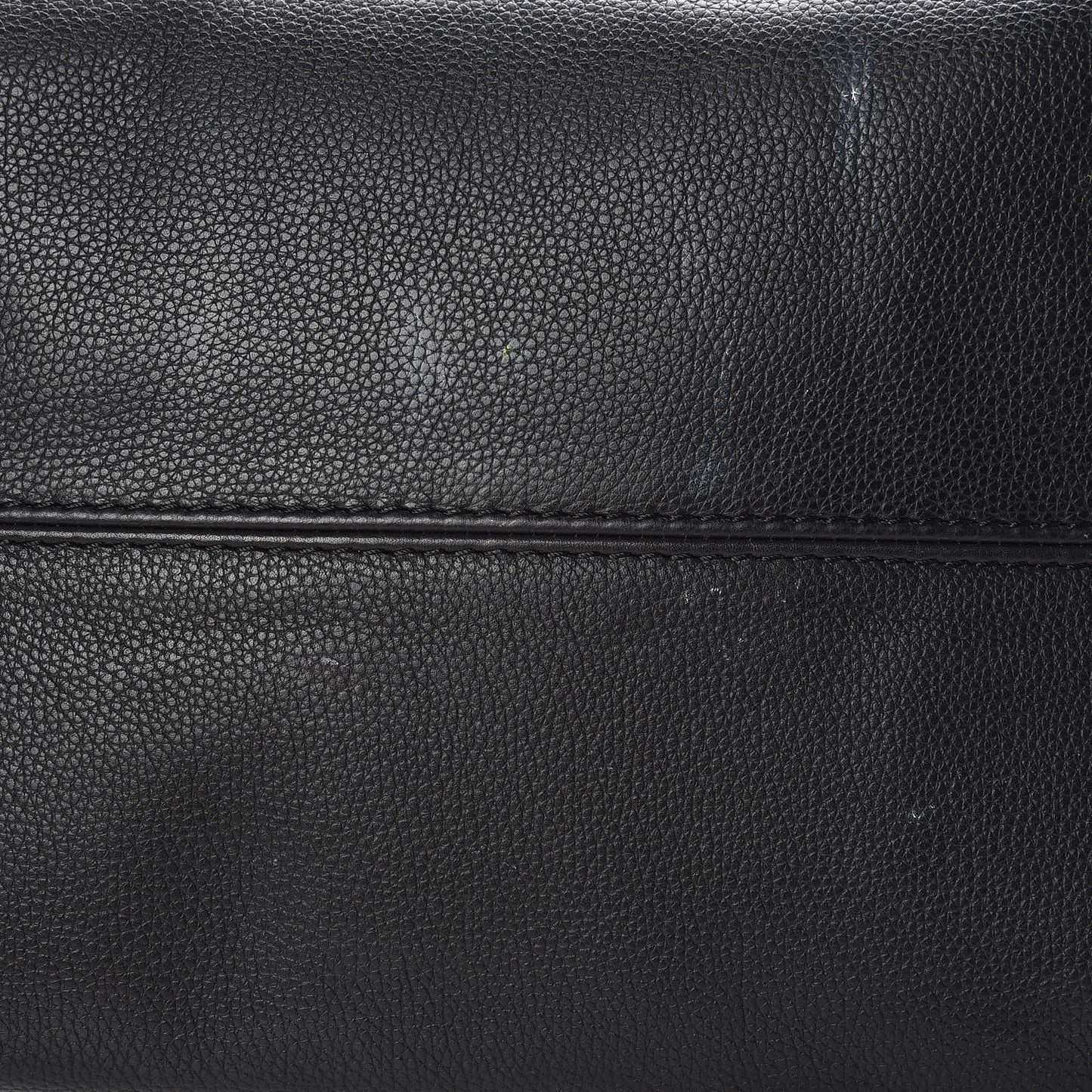 Pebbled Calfskin Large Skull Padlock Zip Around Tote Black