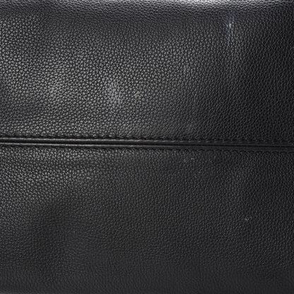 Alexander McQueen Pebbled Calfskin Large Skull Padlock Zip Around Tote Black 15 of 20