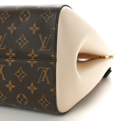 Louis Vuitton Calfskin Monogram Fold Tote PM Cerise Cream Black 9 of 9