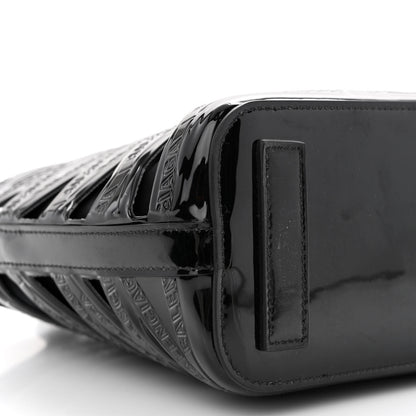 Balenciaga Patent Calfskin Small Neo Basket Tote Black 12 of 13