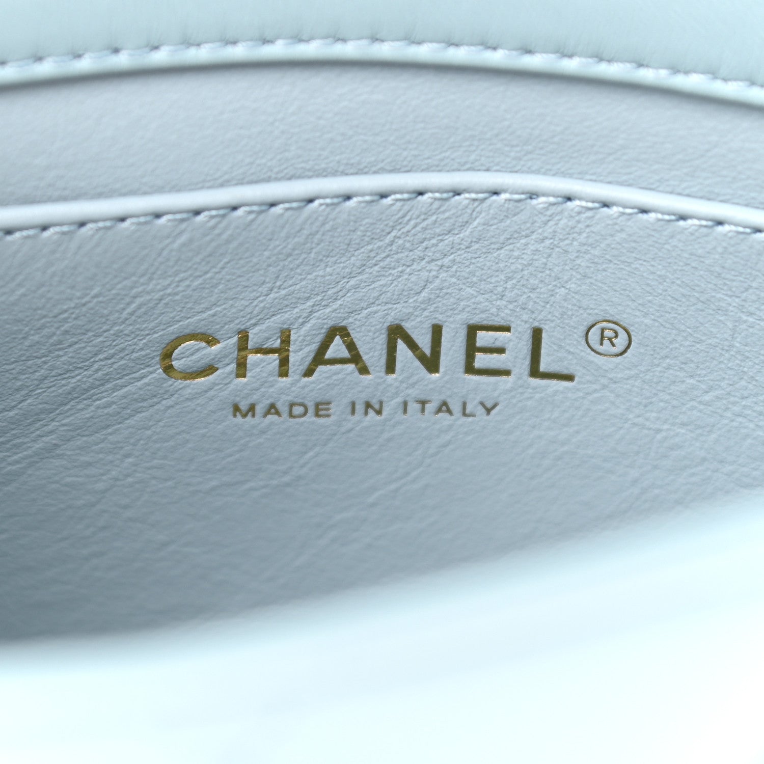 Chanel Lambskin Enamel Quilted Pending CC Mini Square Flap Light Blue 6 of 9
