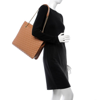 Chanel Calfskin Quilted Large Boy Tote Camel 2 of 14