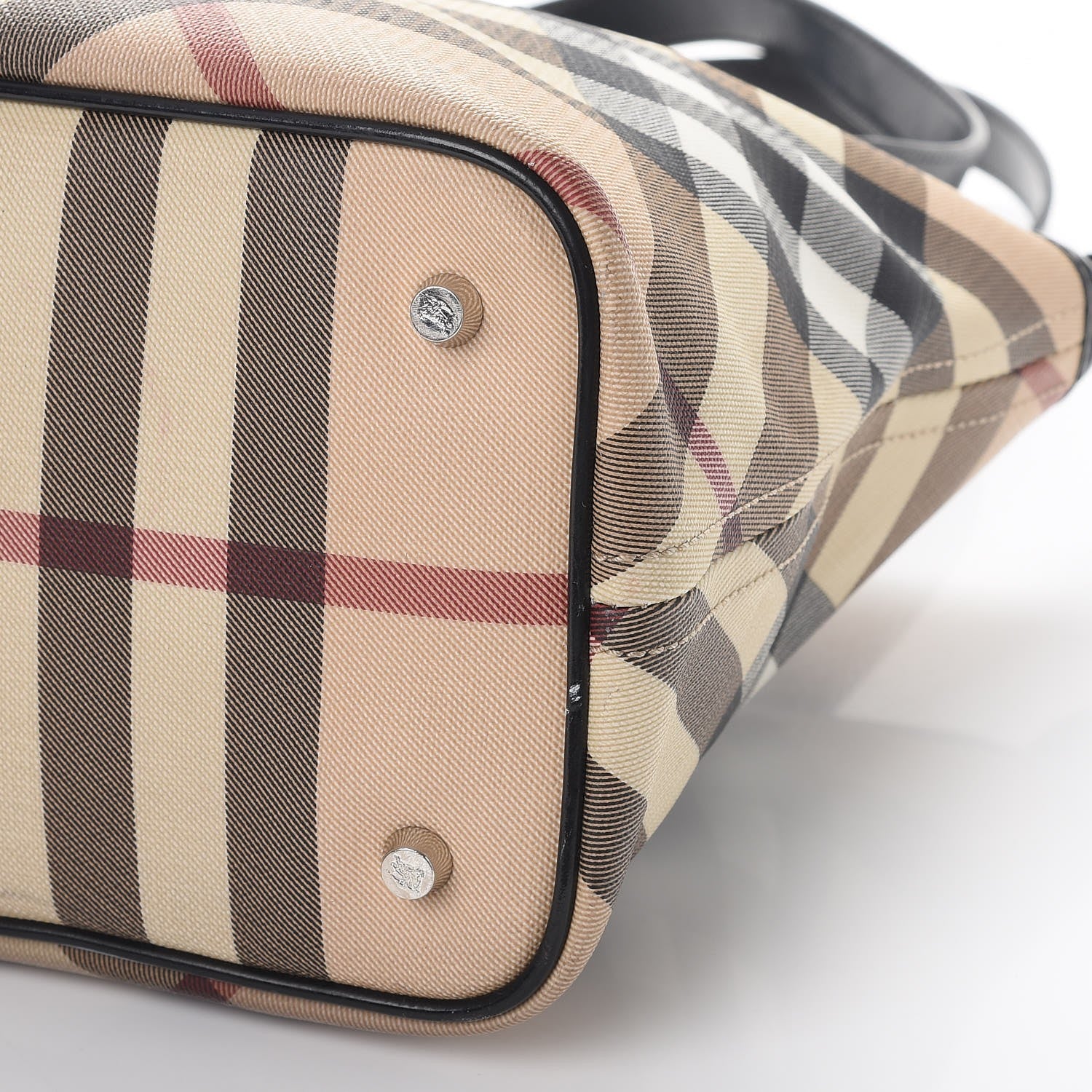 Burberry Patent Supernova Check Tote Black 13 of 14