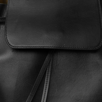 Mansur Gavriel Calfskin Backpack Bag Black Gold 8 of 12