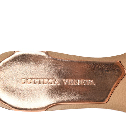 Bottega Veneta Metallic Nappa Intrecciato Heeled Sandals 36 Gold Peach 8 of 10