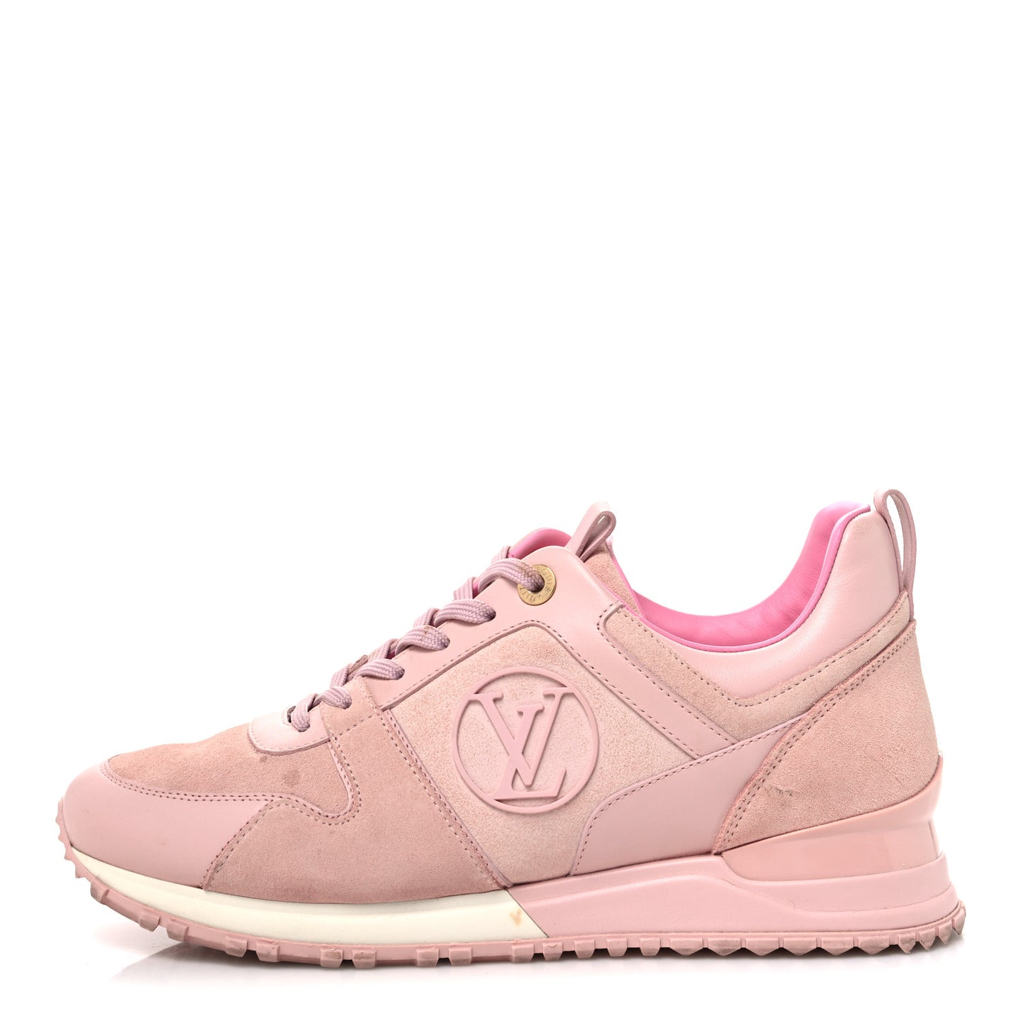 Suede Calfskin Run Away Sneakers 38.5 Pink