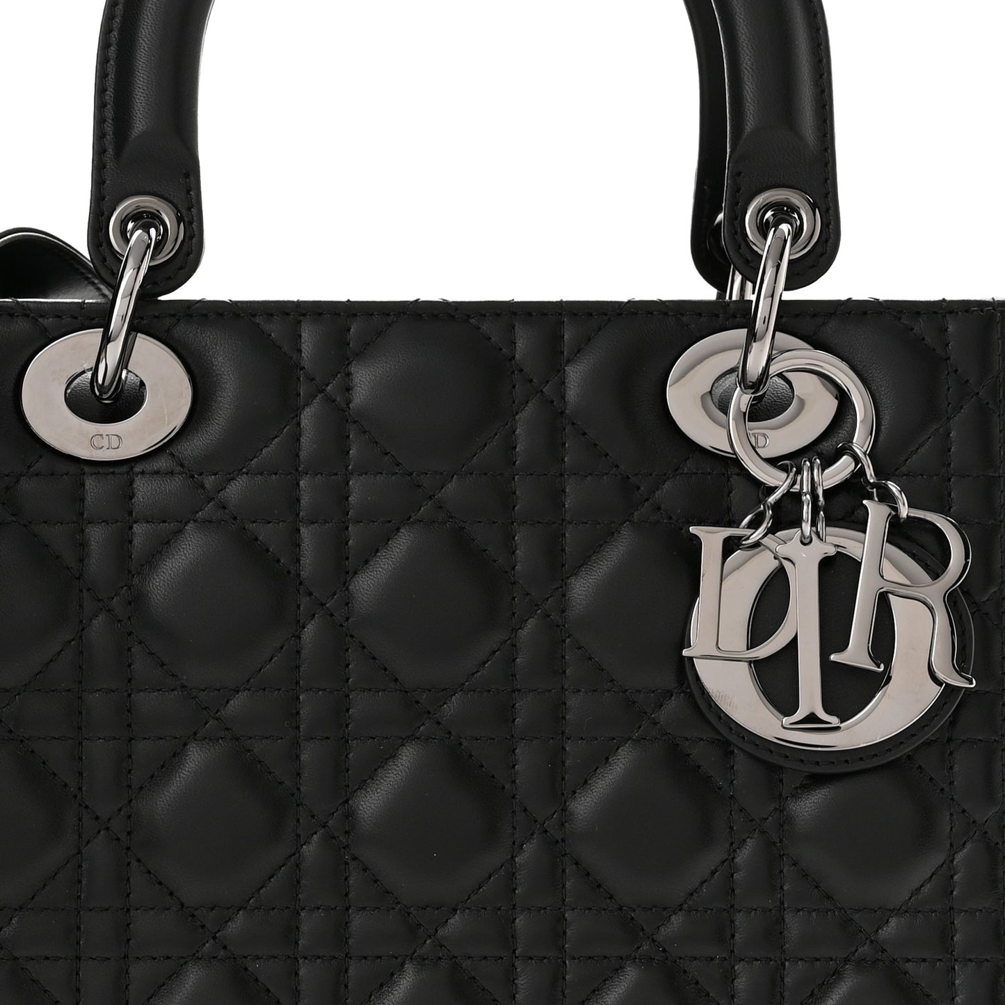Lambskin Cannage Medium Lady Dior Black
