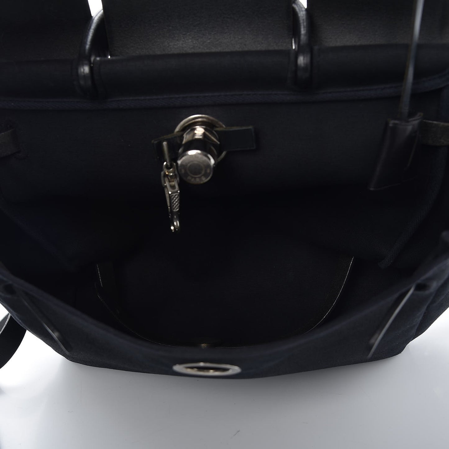 Toile Vache Calfskin Herbag 30 PM Backpack Black