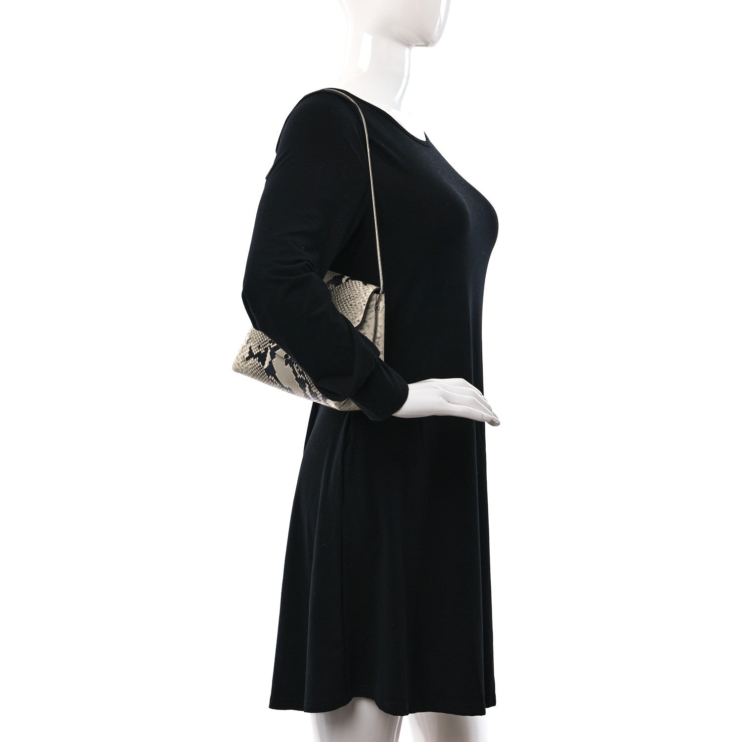 Khaite Calfskin Python Embossed Bobbi Bag Natural 2 of 8