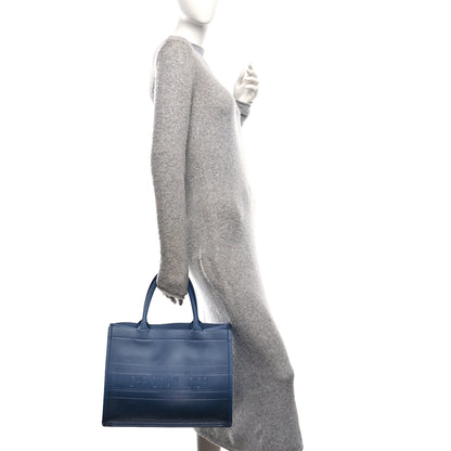 Christian Dior Gradient Smooth Calfskin Embossed Medium Book Tote Indigo Blue 2 of 12