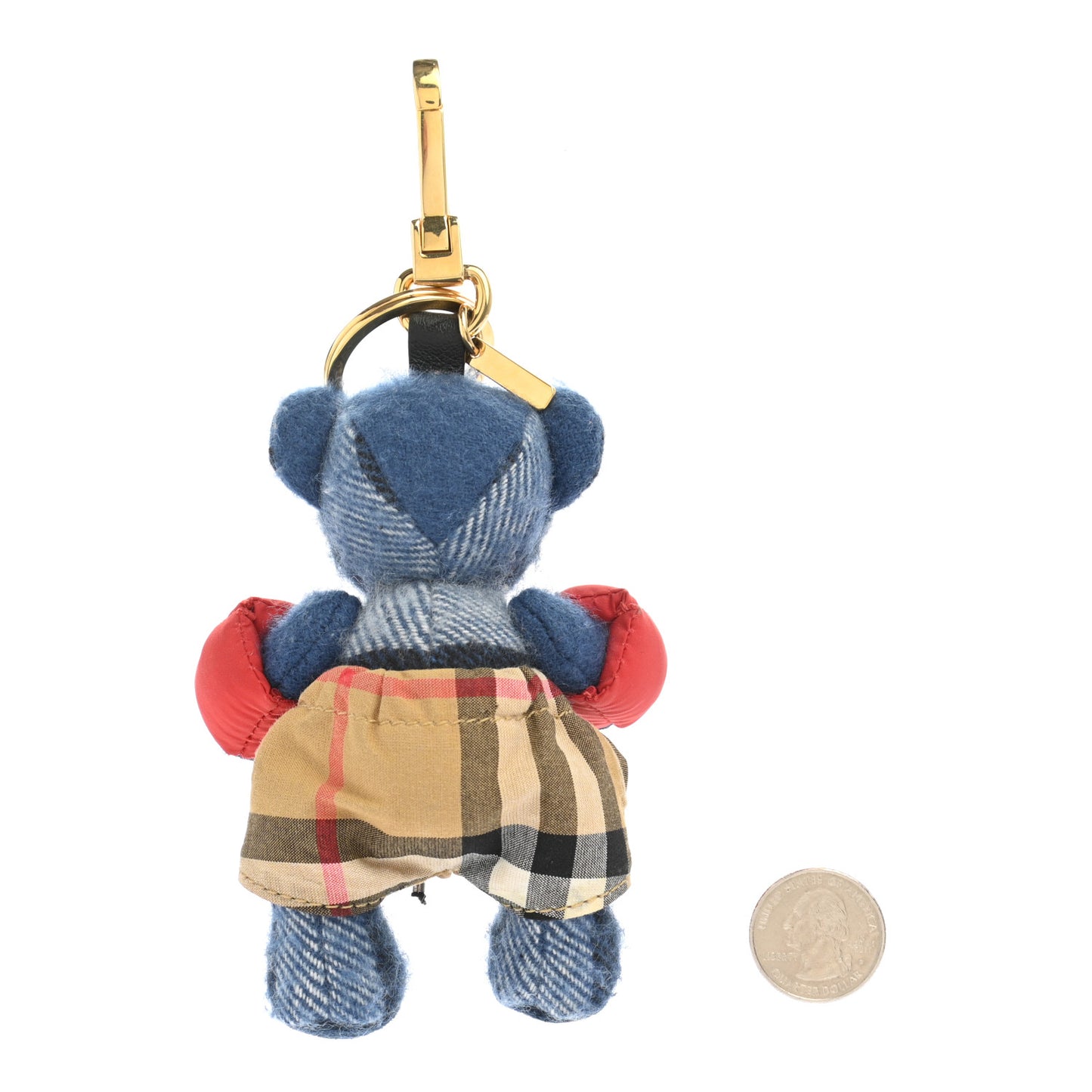 Cashmere Thomas Beachwear Teddy Bear Keychain Charm Blue Multi