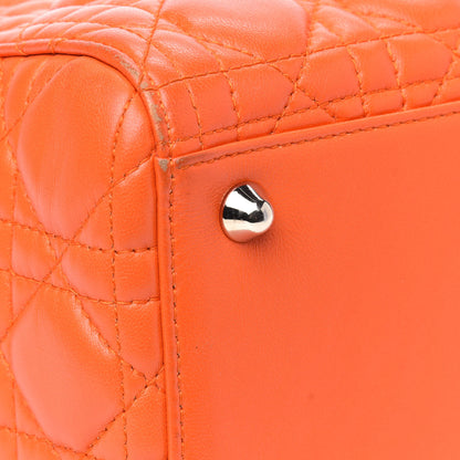 Christian Dior Lambskin Cannage Large Lady Dior Orange 8 of 18