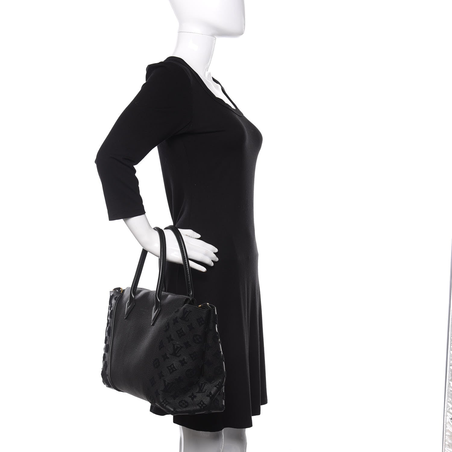 Louis Vuitton Veau Cachemire Tote W PM Black 2 of 9
