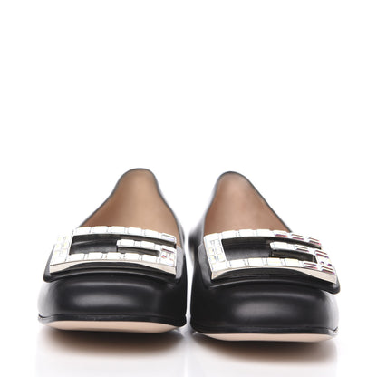 Gucci Malaga Kid Crystal Square G Madelyn Ballet Flats 36 Black 2 of 8