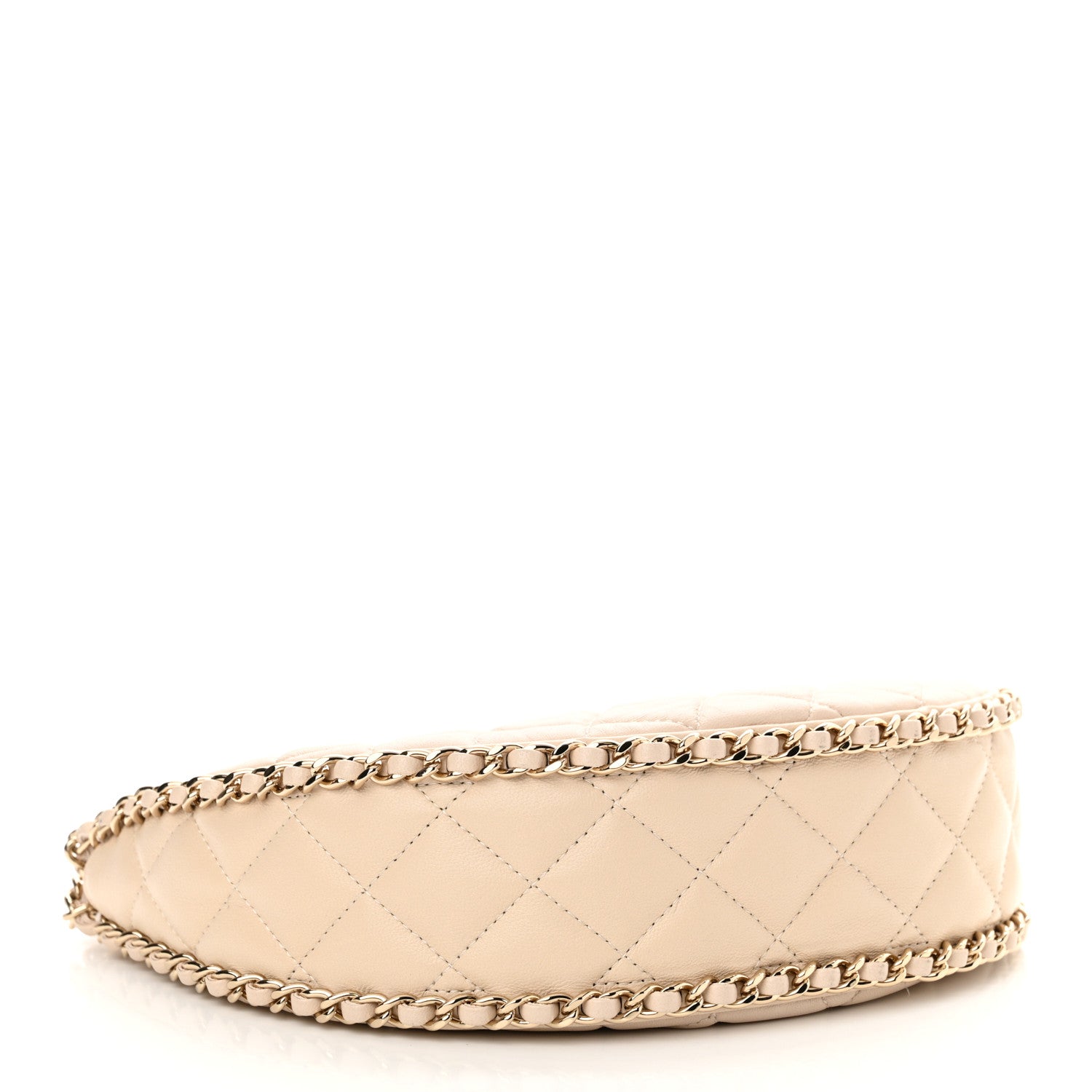 Chanel Lambskin Quilted Small Hobo Bag Light Beige 4 of 11