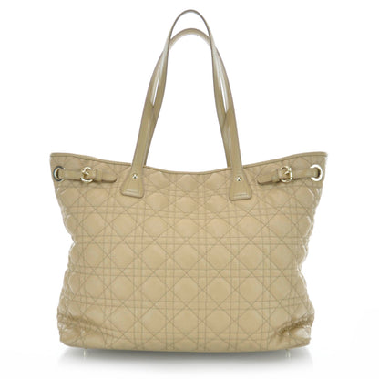 Christian Dior Lambskin Cannage Medium Panarea Tote Beige 3 of 9