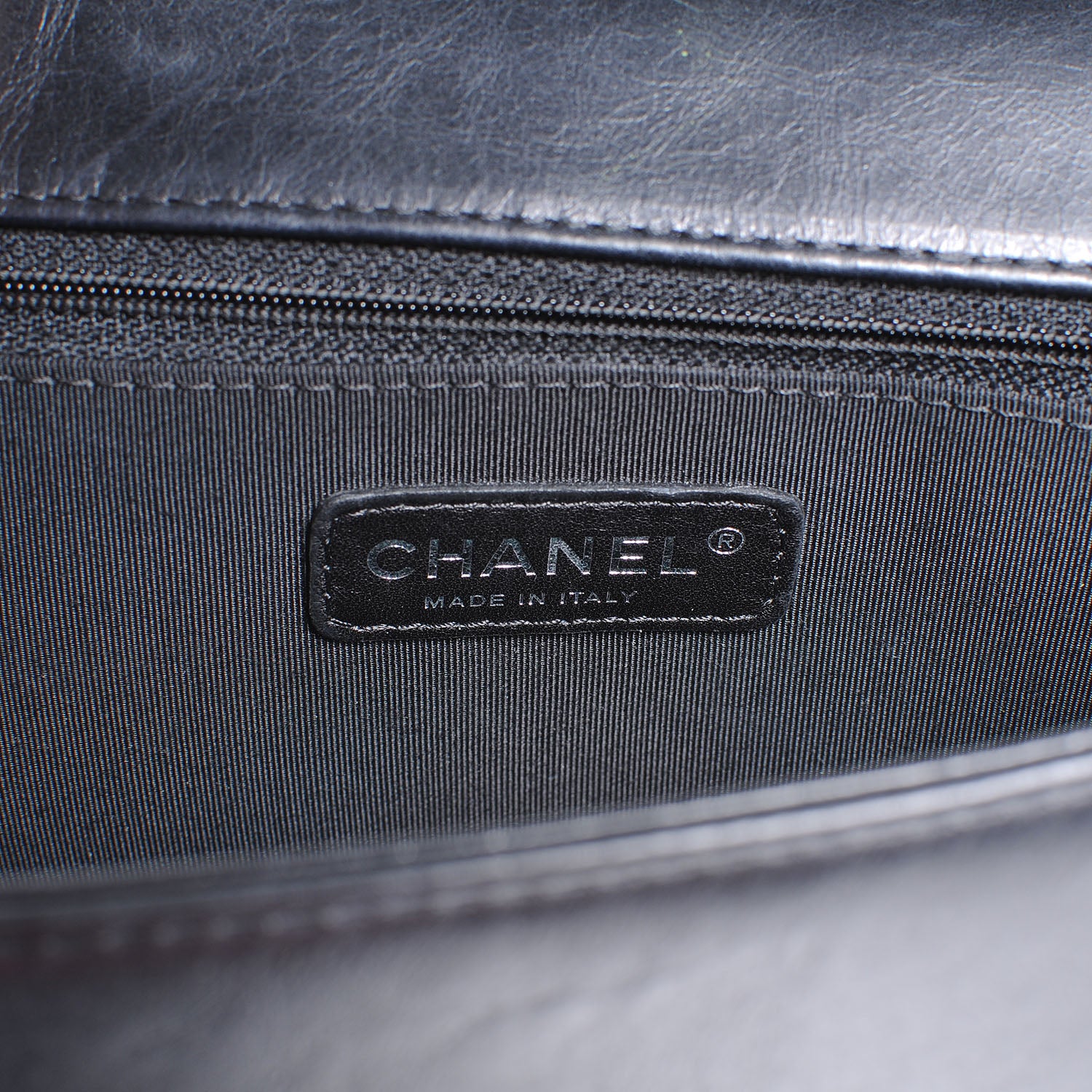 Chanel Calfskin Double Stitch Large Boy Flap Black 6 of 7