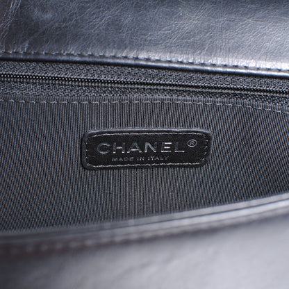 Chanel Calfskin Double Stitch Large Boy Flap Black 6 of 7