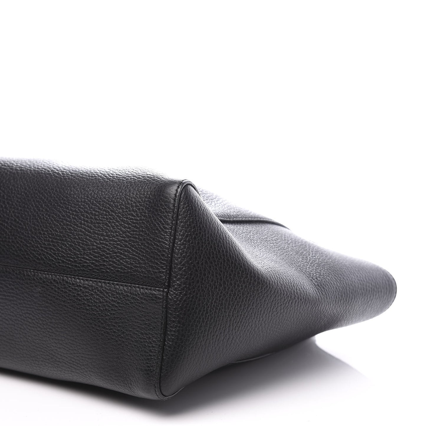 Pebbled Calfskin Small Swing Tote Black
