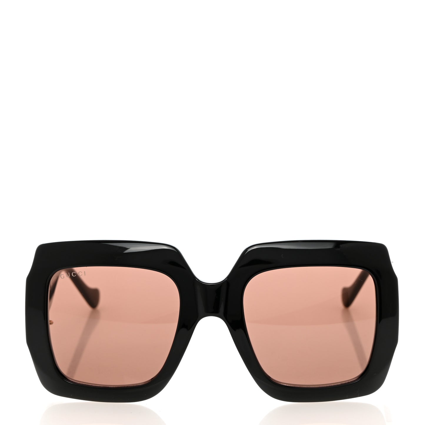 Acetate Rectangular Frame Chain Sunglasses GG1022S Black